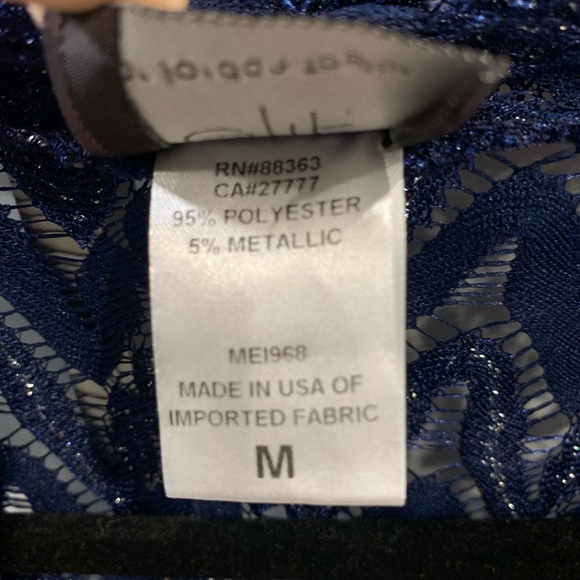 Elif for Jordan Taylor lace blue and silver swimsuit coverup - Picture 4 of 5